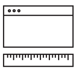 A minimal  design of a browser and a ruler